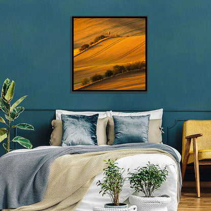 Golden Moravian Farm Tracks Wall Art