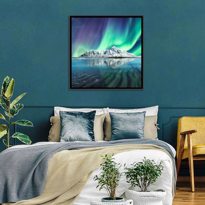 Aurora Over Skagsanden Beach Wall Art
