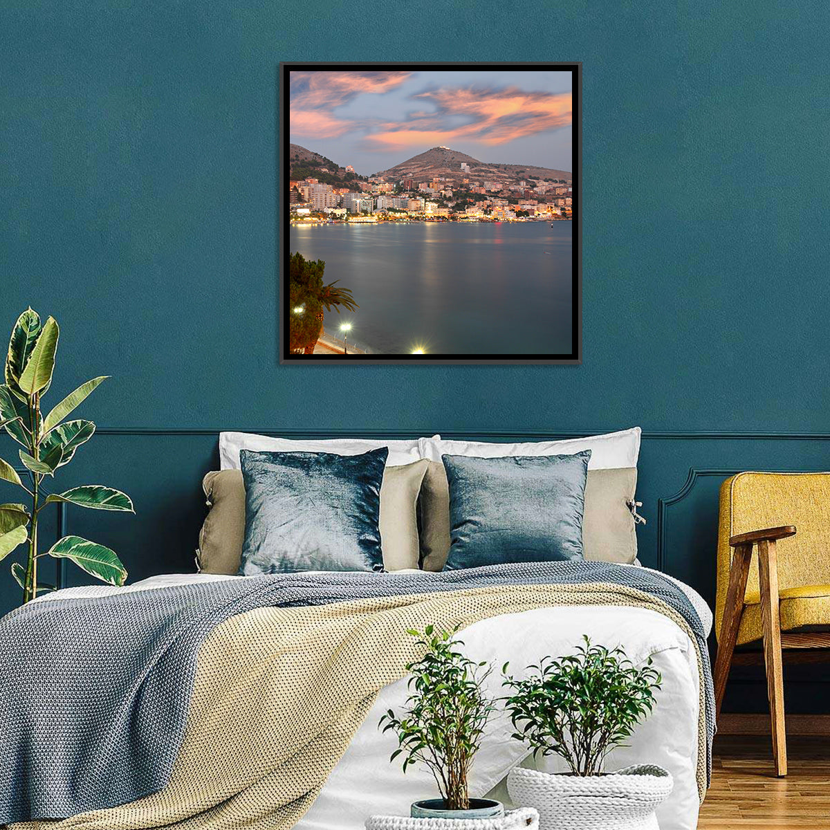 Sarandë Bay at Dusk Wall Art