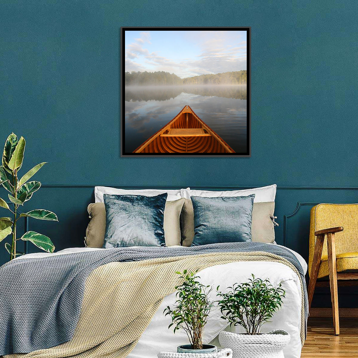 Cedar Canoe on Lake Ontario Wall Art