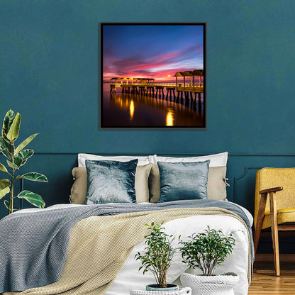 Twilight on Jekyll Island Pier Wall Art