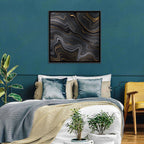 Black Marble with Gold Veins Wall Art