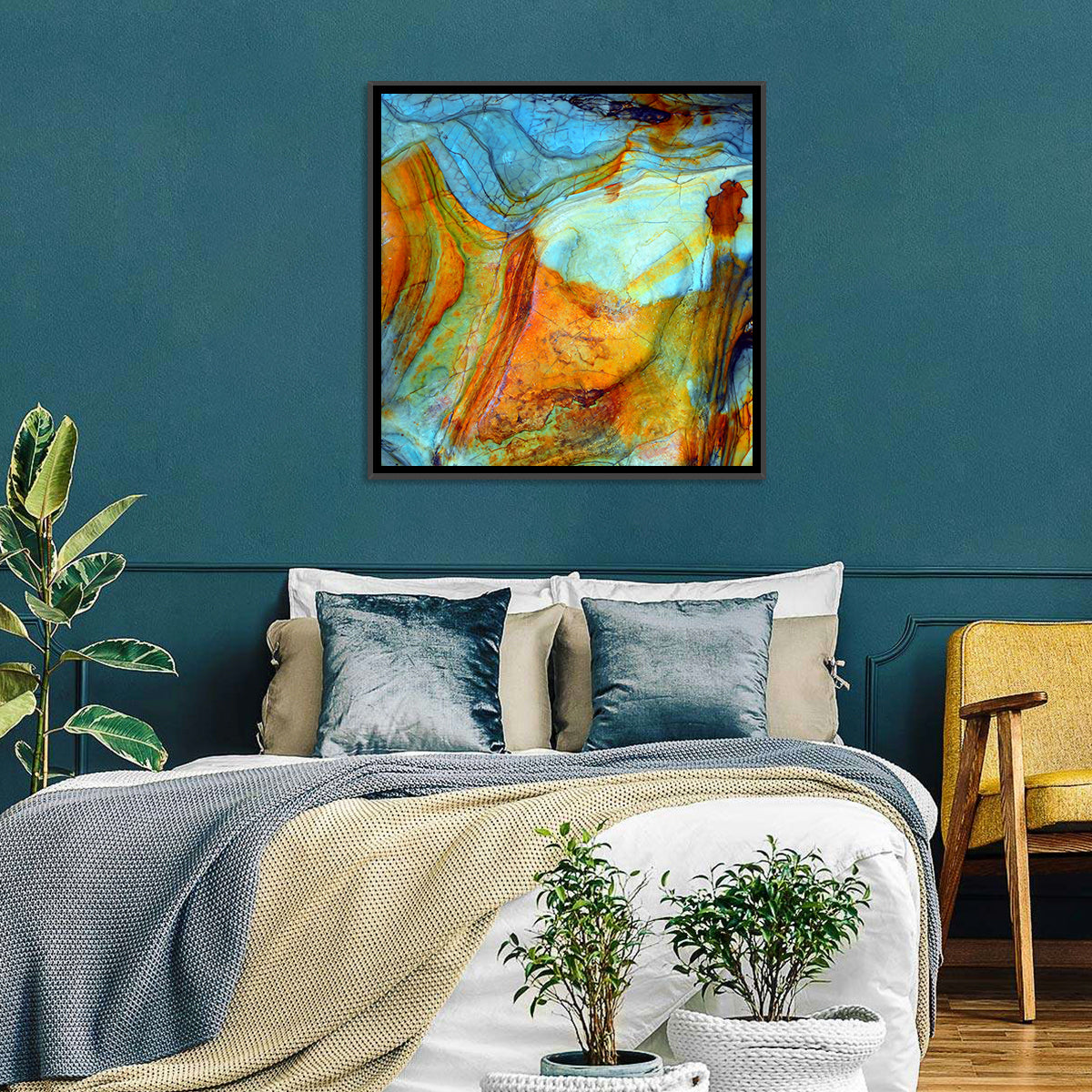 Agate-inspired Rock Pattern Wall Art