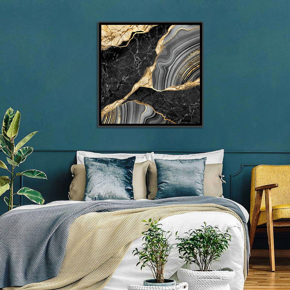 Gold River Abstract Wall Art