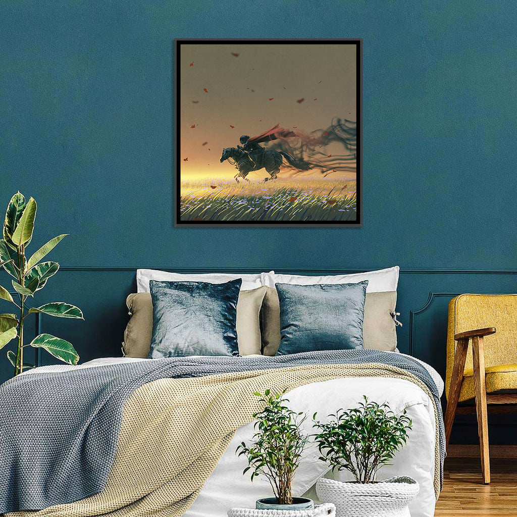 Unstoppable Knight with Red Cape Wall Art