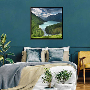 Siberia Woods Mountain Lake Wall Art