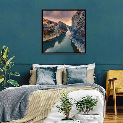 Studlagil Canyon at Sunset Wall Art