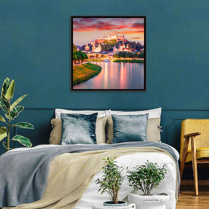 Hohensalzburg Fortress at Sunset Wall Art