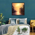 Windy Misty Forest Road Wall Art