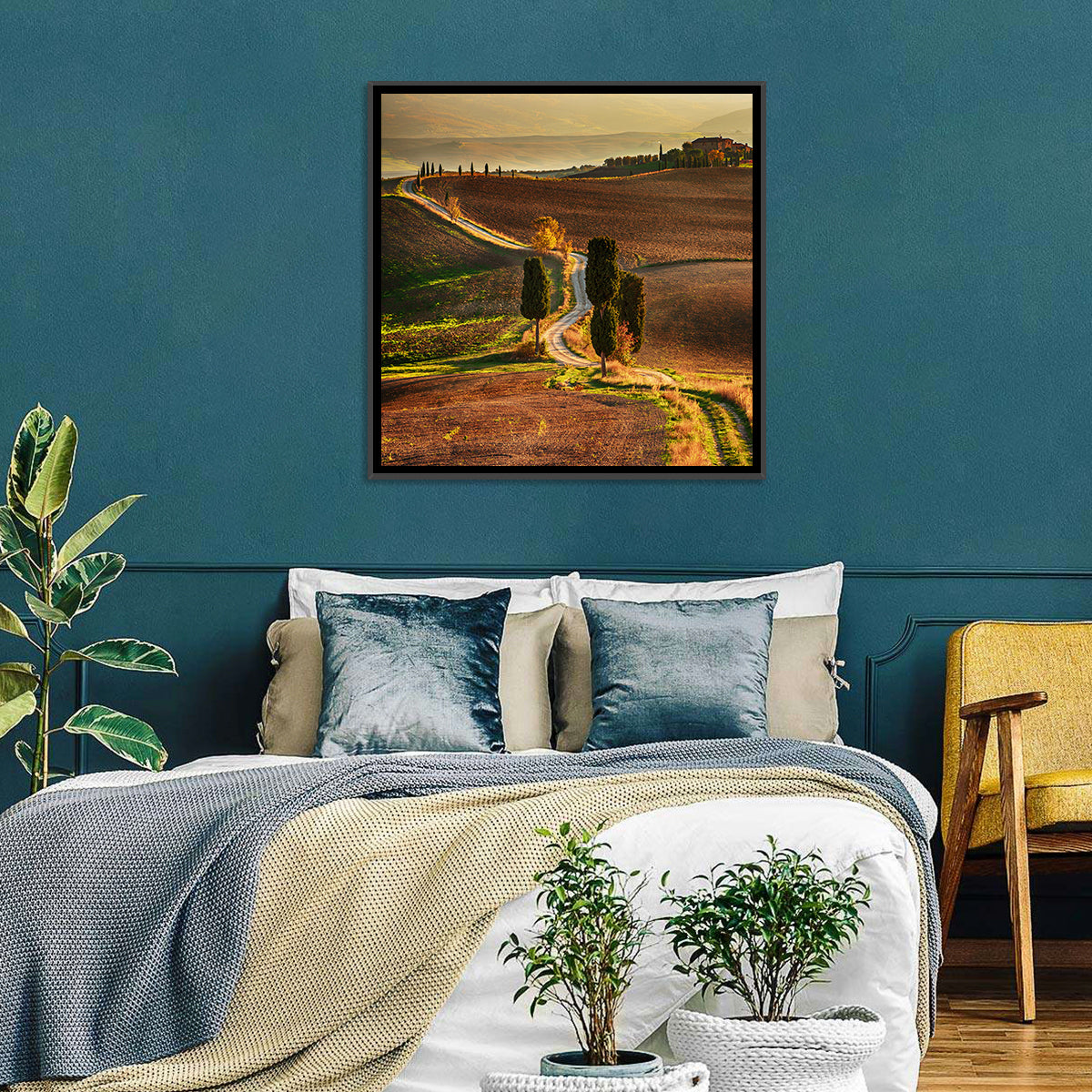 Val D’orcia Winding Golden Road Wall Art