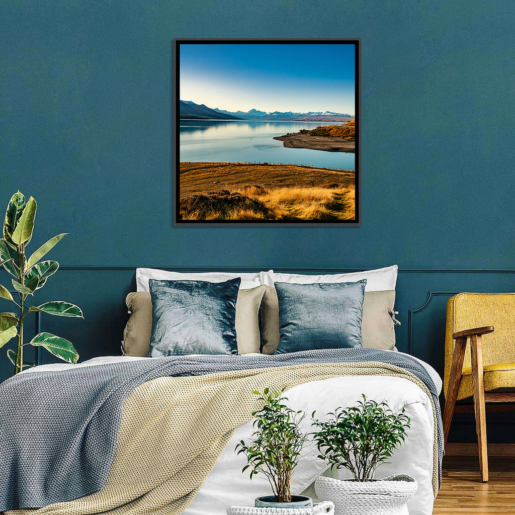 Lake Pukaki Golden Hour with Mount Cook Wall Art