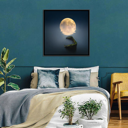 Moonlit Shipwreck Reflection Wall Art