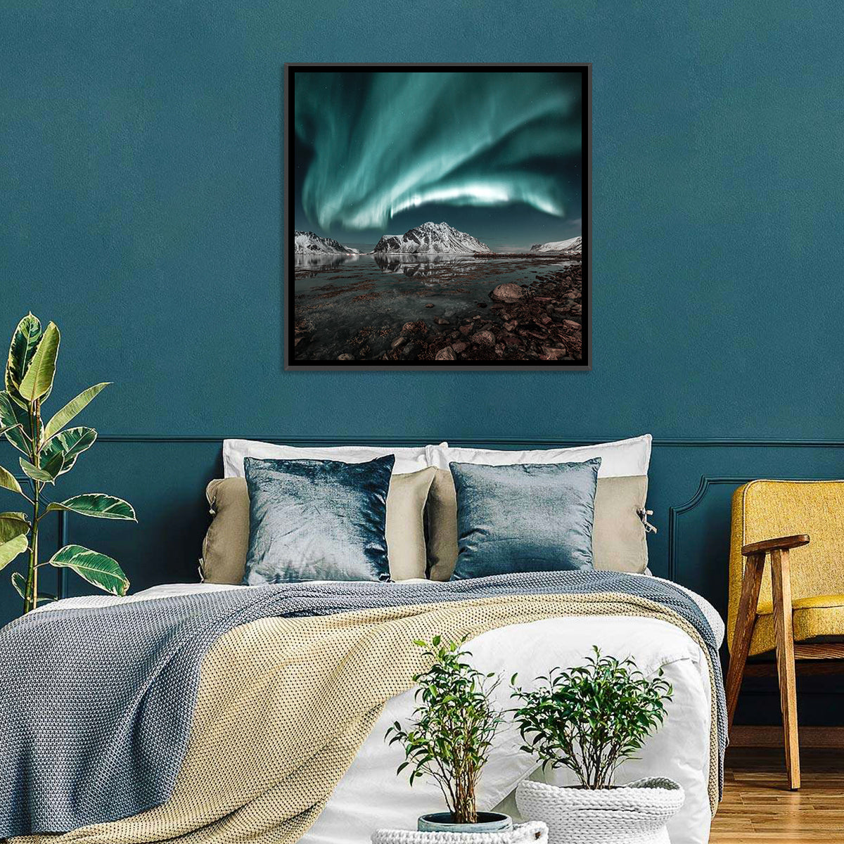 Lofoten Aurora Reflection Wall Art