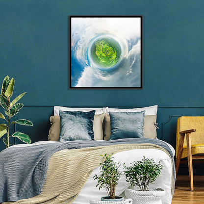 Spherical Forest from Space Wall Art