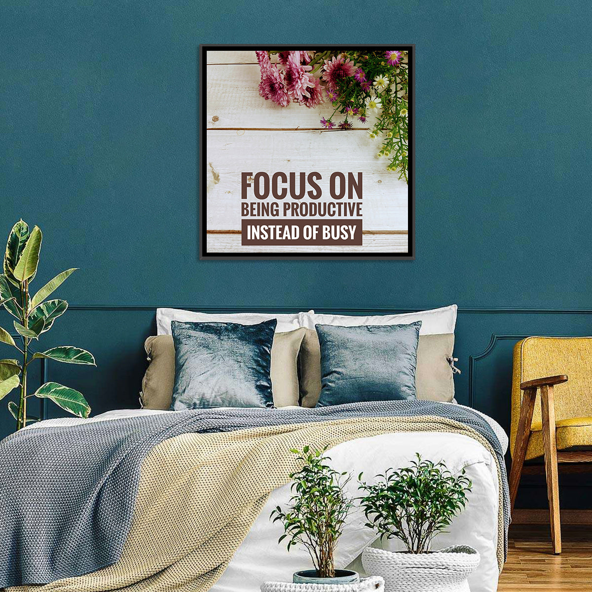 Focus on Being Productive Instead of Busy Wall Art