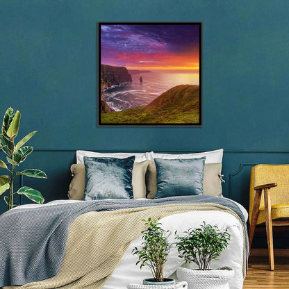 Cliffs of Moher Sea Stack at Sunset Wall Art