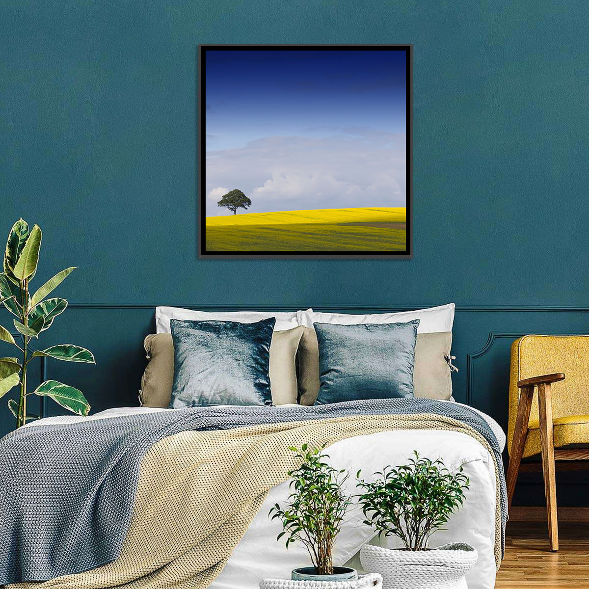 Mountain Rapeseed Field Wall Art