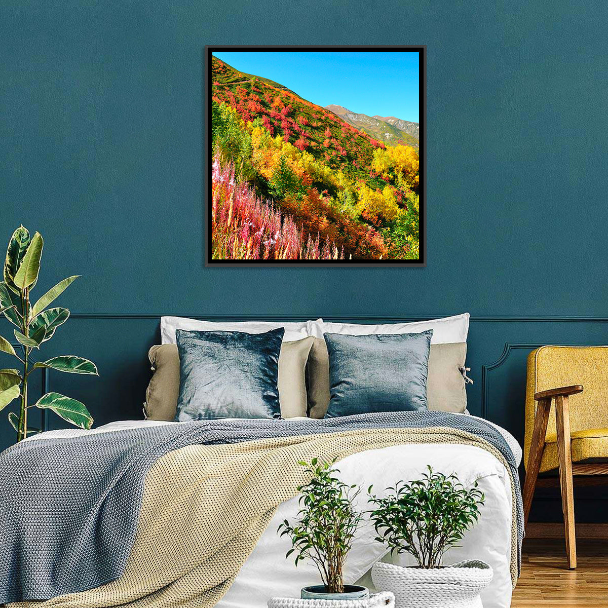 Svaneti Autumn Mountain Landscape Wall Art