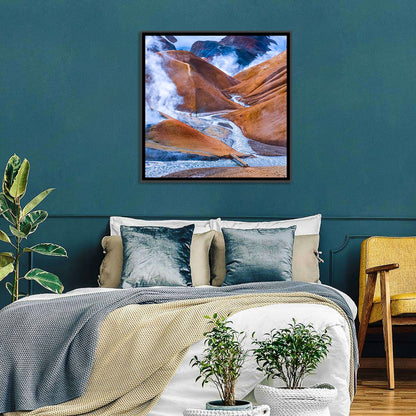 Geothermal Valley with Footbridge Wall Art