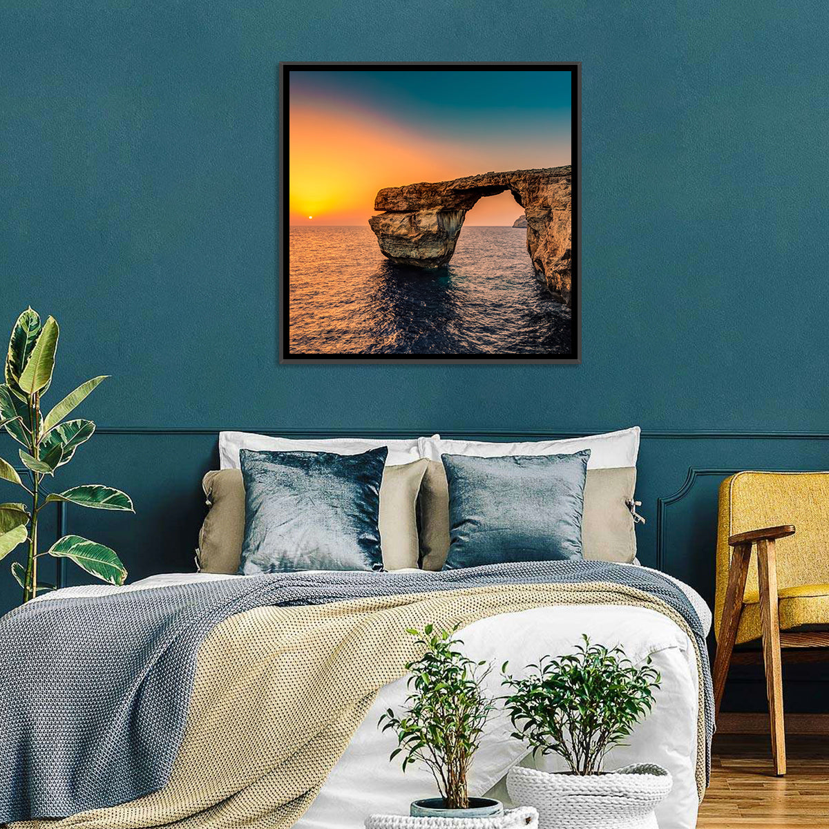 Azure Window Sunset, Dwejra Wall Art