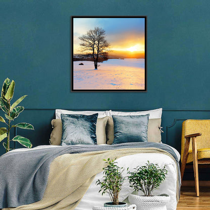 Snowy Winter Sunrise Wall Art