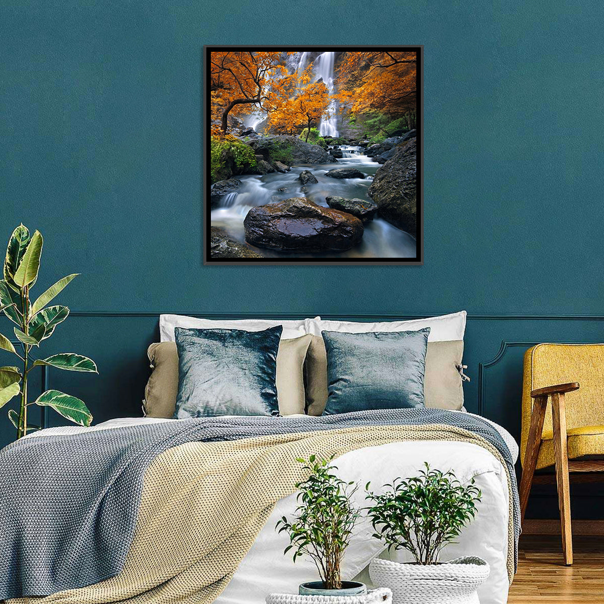 Konglan Autumn Waterfall Wall Art