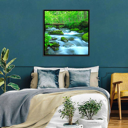 Mossy Forest Stream Wall Art