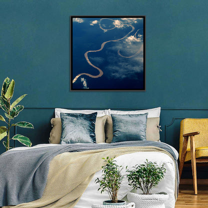 Sunlit Meander of the Amazon River Wall Art