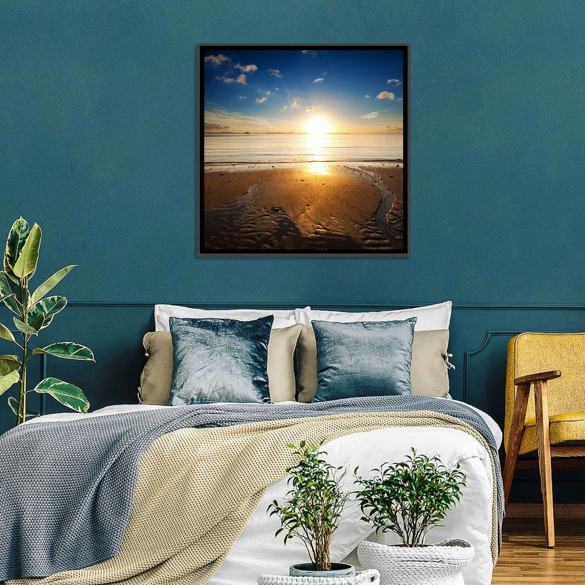 Sunrise Over Rippling Sand Wall Art