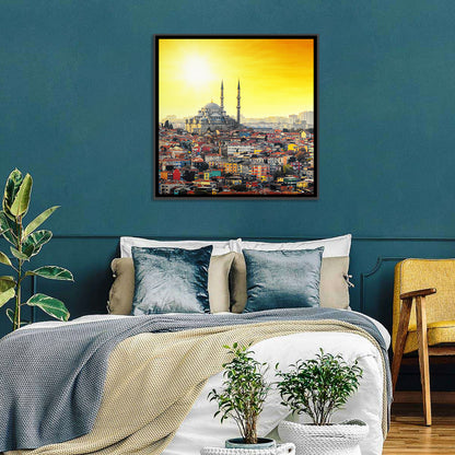 Fatih Mosque at Sunset Wall Art