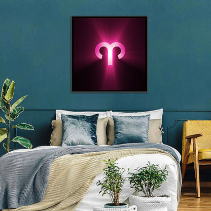 Radiant Aries Zodiac Emblem Wall Art