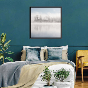 Misty Forest Lake Wall Art