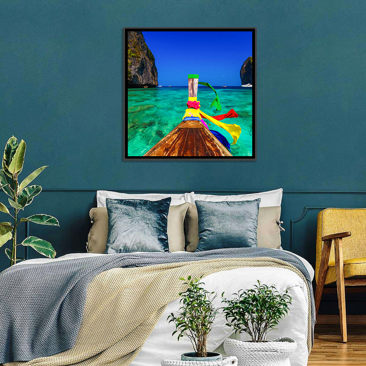 Maya Bay Long-tail Boat Wall Art