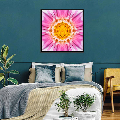 Kaleidoscopic Dahlia Mandala Bloom Wall Art