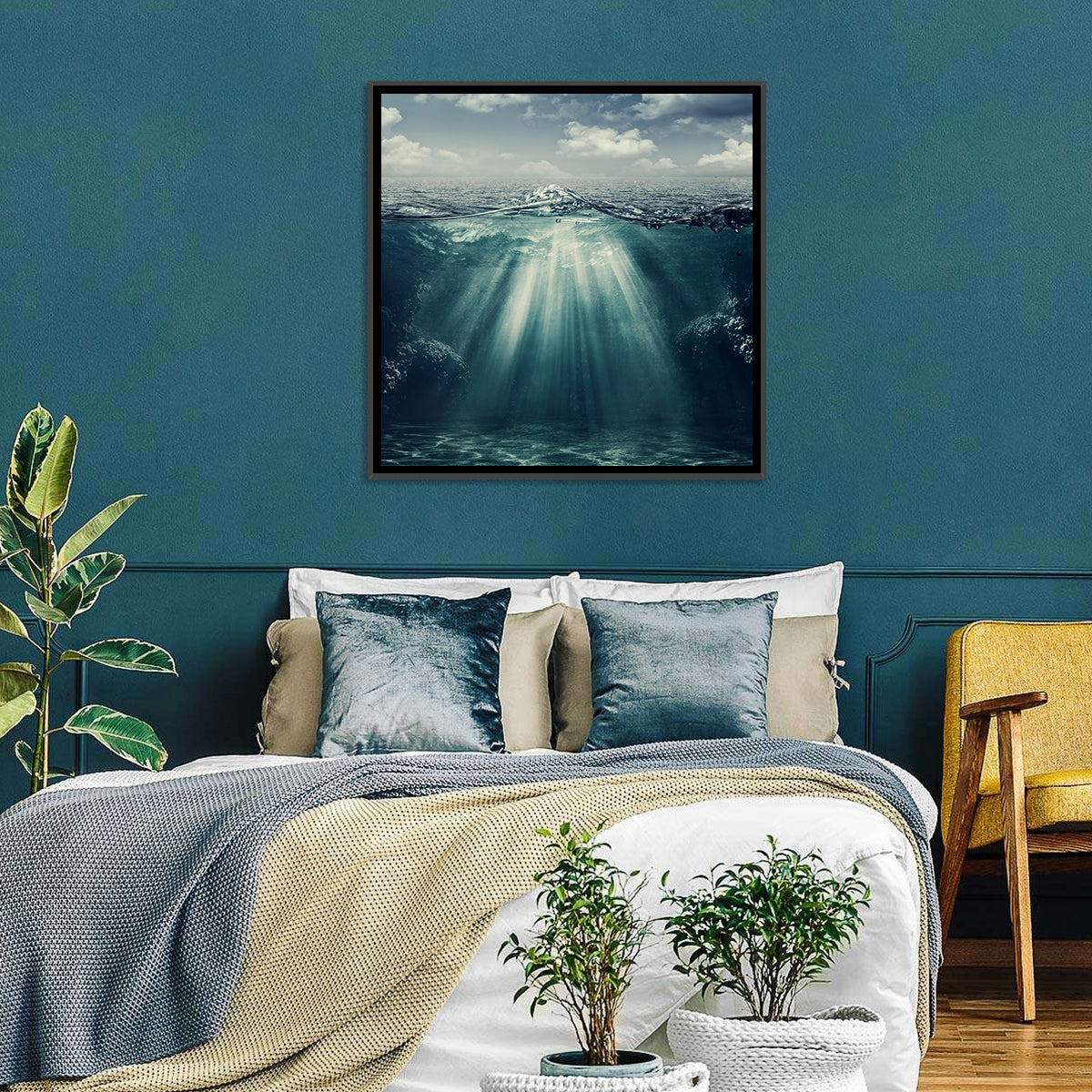 Split-level Underwater Ocean View Wall Art