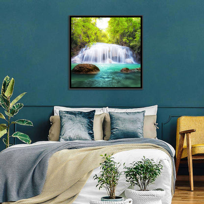 Erawan Falls Turquoise Waterfall Wall Art