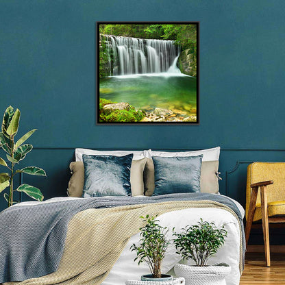 Lake Emerald Waterfall Wall Art