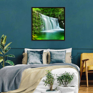 Waterfall in Emerald Lake Wall Art