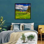 Alpine Meadow Cabin, Swiss Alps Wall Art