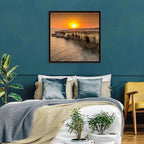 Sunset Over Sea Caves Wall Art