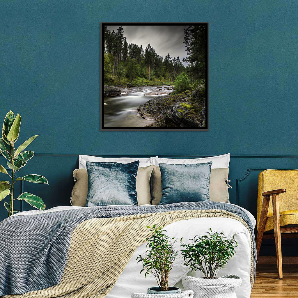 Mossy Forest Stream Wall Art