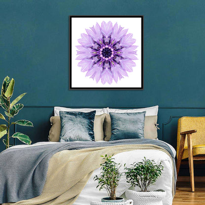 Lavender Cornflower Mandala Wall Art
