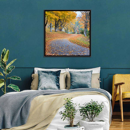 Autumn Road with Golden Canopy Wall Art