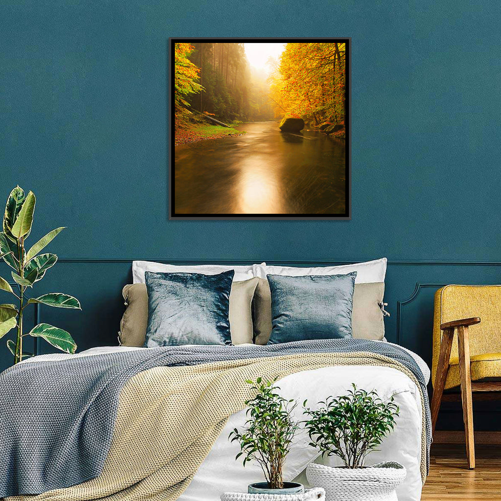 Misty Mountain River Wall Art