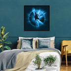 Glowing North America Globe Wall Art