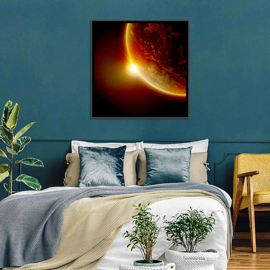 Red Planet Sunrise Limb Flare Wall Art