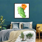 Opuntia Cactus Watercolor Wall Art