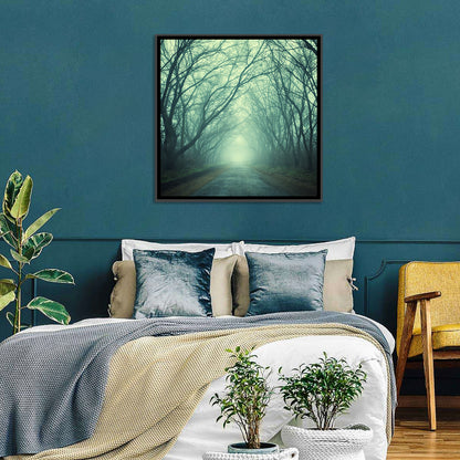 Foggy Forest Pathway Wall Art