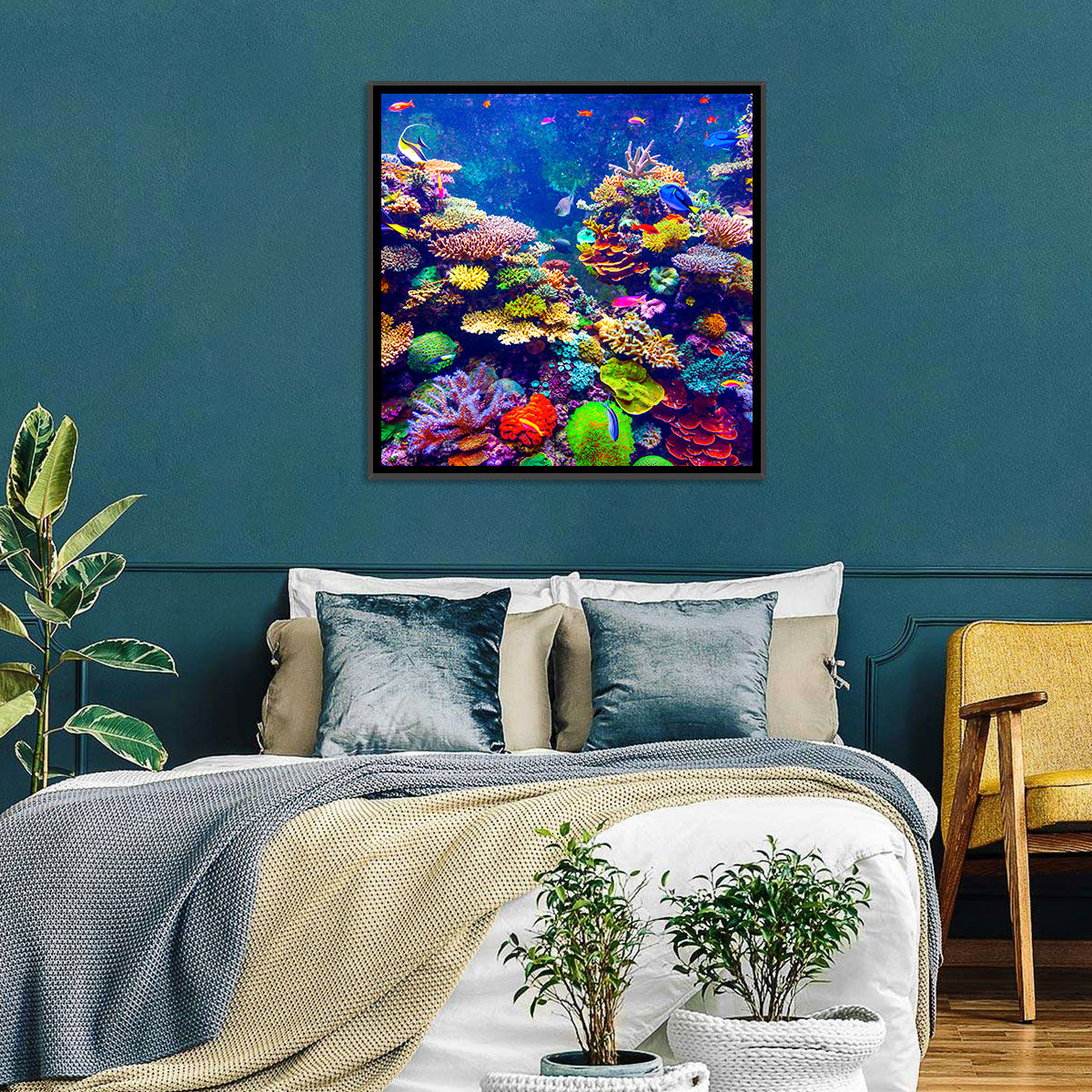 Tropical Coral Reef Aquarium Wall Art