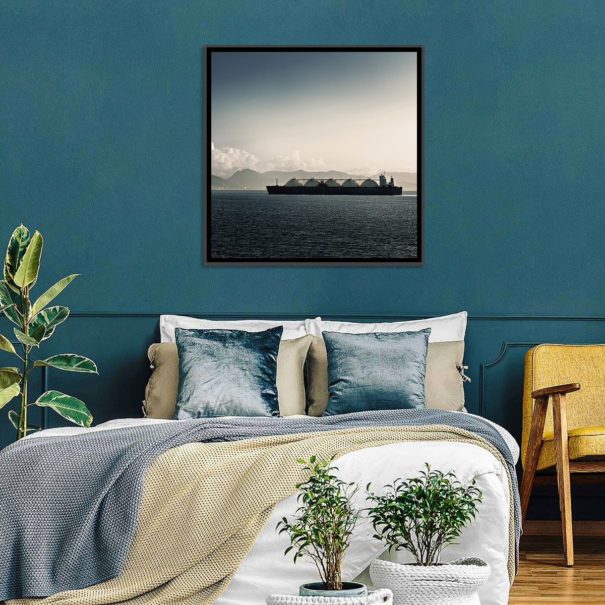 Lng Tanker at Sea Wall Art
